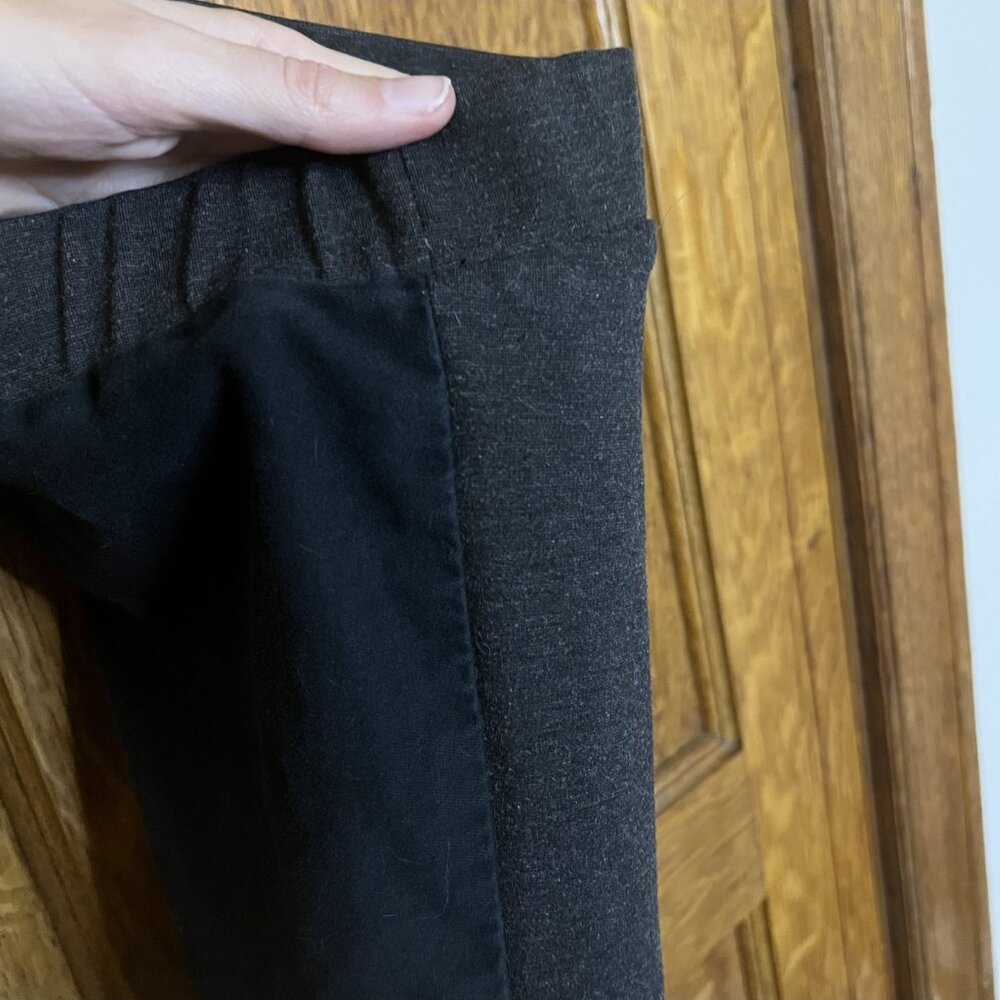 Lou & Grey Women Small Mixed Media Moto Skinny Pants Black Gray Pull On Leggings - Picture 9 of 9